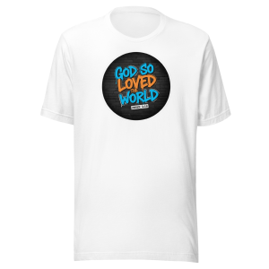 Unisex t-shirt God So Loved The World Black Circle